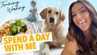 SPEND A DAY WITH ME  Working Training Eating   Vlog  Krissy Cela [upl. by Eneluqcaj273]