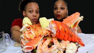 Deshelled King Crab  Lobster Drenched in Bloveslife Sauce [upl. by Cazzie]