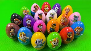 Looking For Paw Patrol Eggs With Slime Coloring Ryder Chase MarshallSatisfying ASMR Video [upl. by Monika]