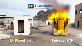 LP® FlameBlock® FireRated OSB Sheathing Burn Event [upl. by Nomsed]