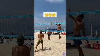 Beach Volleyball RALLY ends with NO BLOCK😳❌🏐 beachvolleyball volleyball volleyballplayer rally [upl. by Dyal]