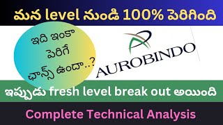 Complete Technical Analysis of AUROBINDO PHARMA  Technical View Telugu  auropharma [upl. by Ellehcal]