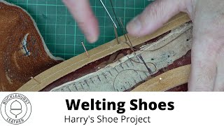 Pt 14 Shoemaking Welting Boars Bristles and Cordwainers Spinning Top [upl. by Ginzburg]