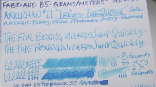 Ink Review Akkerman 11 quotTrevesTurquoisequot Ink [upl. by Odlonra]