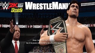 WWE 2K16 My Career Mode Cutscenes Part 2 Joining Authority Feud vs The Rock Corporate WWE Champ [upl. by Edylc]