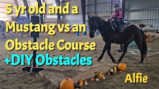 Mustang amp 5YearOld Tackling Obstacle Course and DIY obstacles  Alfie [upl. by Gothard292]