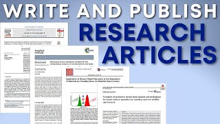 How to Write and Publish Research Articles in Journals Start writing your papers faster [upl. by Eleanora]