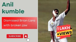 The Day Anil Kumble Bowled with a Broken Jaw Dismissed Brian Lara vs West Indies 2002 [upl. by Shaum]