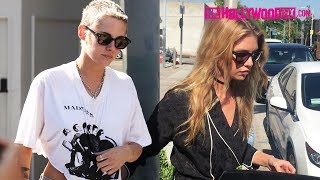 Kristen Stewart amp Girlfriend Stella Maxwell Have Lunch At Gracias Madre In West Hollywood 62817 [upl. by Wickner651]