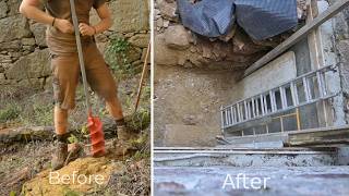 Stone House Renovation  Part 3 Digging a Cellar [upl. by Nongim]