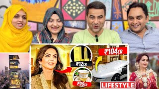 Nita Ambani Lifestyle  Husband Family Marriage Jewellery House Income Biography  Reaction [upl. by Nedle]