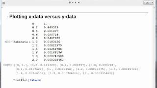 Plotting data in Mathematica [upl. by Ayaladnot]