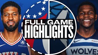 76ERS at TIMBERWOLVES  NBA PRESEASON FULL GAME HIGHLIGHTS  October 11 2024 [upl. by Lathrope732]