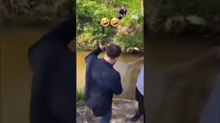 Epic River Jump Fail Try Not to Laugh 😂 [upl. by Yrok]