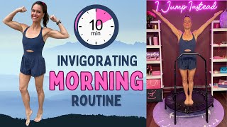 Energizing 10Minute Morning Rebounder Routine for a Productive Day I Jump Instead on a Cellerciser [upl. by Essila]