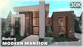 BLOXBURG Modern Mansion Speedbuild No Large Plot  Roblox House Build [upl. by Berky901]