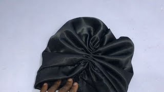 DIY lined front and back gathered Turban  Beginners Friendly [upl. by Syned611]