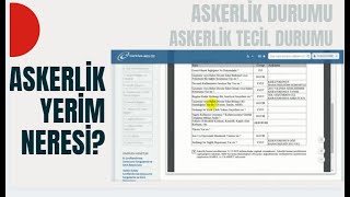 E Devlet Askerlik Yerini Öğrenme Sorgulama Askerliğim Nereye Çıktı [upl. by Eibber]