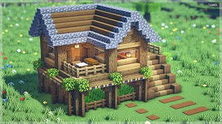 ⚒️ Minecraft  How To Build a Simple Survival House  Starter House 🏡 [upl. by Adnohr127]