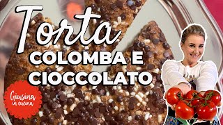 Torta colomba e cioccolato con uova di Pasqua avanzate Giusina in cucina [upl. by Nellac]