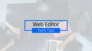 Tech Tips  Web editor  Managing content with playlist [upl. by Roy]