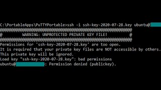 WARNING UNPROTECTED PRIVATE KEY FILE Permission denied publickey [upl. by Bain]