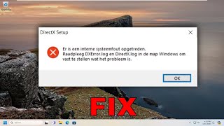 Fix DirectX Setup Error An Internal System Error Occurred in Windows 1011 Tutorial [upl. by Simon842]