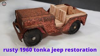 1960s Vintage Tonka Jeep Restoration [upl. by Daile]