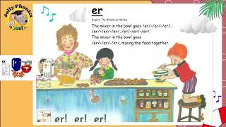 JOLLY PHONICS er SONG LYRICS AND ACTION  PHASE 7  LEARN THROUGH SONG [upl. by Mcwherter]