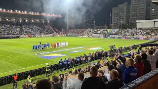 Himna Bosne i Hercegovine ispraćena aplauzom od navijača Mađarske Sjajna atmosfera u Zenici [upl. by Lightman]