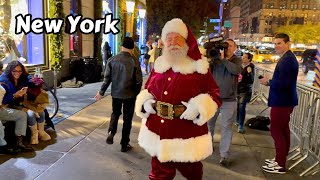 New York Christmas 2023  Night Walk 5th Avenue Radio City Music Hall amp Times Square [upl. by Moazami]