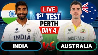 India vs Australia 1st Test Day 4 Live  IND vs AUS 1st Test Live Scores amp Commentary  IND Bowling [upl. by Hiett170]