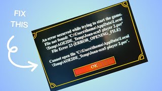 How to Fix “An error occurred while trying start the game” in Age of Empires II [upl. by Aicek]