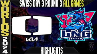 DK vs LNG Highlights ALL GAMES  LoL Worlds 2024 Swiss Stage Day 3 Round 3 Damwon KIA vs LNG Esports [upl. by Scotty48]