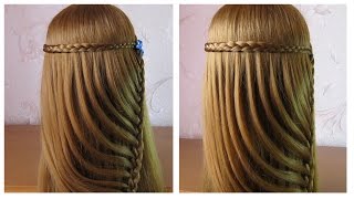 Tuto coiffure tresse facile ✿ Coiffure simple et rapide a faire soi memecheveux long [upl. by Eyram]