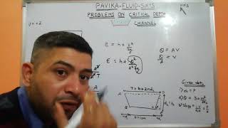 Problems on critical depth through trapezoidal channel [upl. by Alysoun]