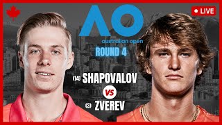 SHAPOVALOV vs ZVEREV  AUSTRALIAN OPEN 2021 R4  LIVE Watch Party [upl. by Nahtanaoj]