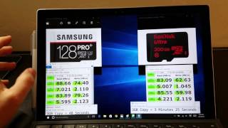 200GB vs 128GB  Samsung Pro vs Sandisk Ultra Microsdxc Showdown [upl. by Iaj]