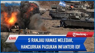 🔴 Taktik Gerilya Hamas Ladang Ranjau Meledak 5 Kali Hancurkan Pasukan Infanteri IDF Israel [upl. by Htessil]