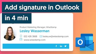 Add email signature in Outlook with Outlook Signature Creator [upl. by Ressler]