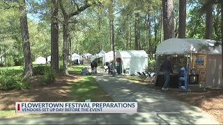 Flowertown Festival vendors begin setting up [upl. by Albin]