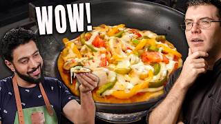 Pro Chef Tests Chef Ranveers Tawa Pizza NO Oven NO Yeast [upl. by Noyek829]