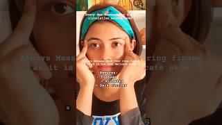 How to remove Dark circles Wrinkles Eyebags EYE MASSAGE 😳  THE RIGHT WAY skincare shorts facts [upl. by Calendra]