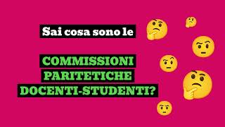 Sai cosa sono le Commissioni paritetiche docentistudenti [upl. by Iduj]