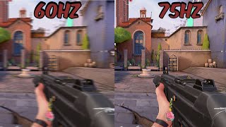 60hz vs 75hz Side by Side Comparison [upl. by Maillil]