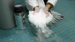 Freezing Acetone with Liquid Nitrogen [upl. by Margi349]