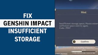 How To Fix Genshin Impact Insufficient Storage On PC  Laptop Quick amp Easy [upl. by Darrow]