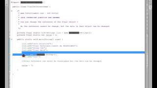 JAVA FINAL VARIABLE CANNOT BE REASSIGNED [upl. by Ylas]