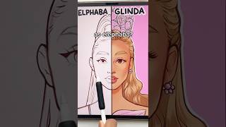 Drawing Ariana Grande as ELPHABA…😳💚💖 Crazy Results shorts wicked drawing arianagrande [upl. by Aduh]