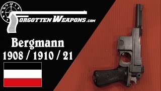 Bergmann 1908 1910 and 191021 Pistols [upl. by Hey348]